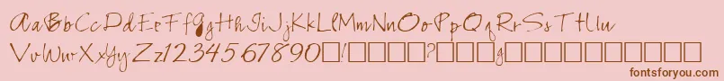 RemstaRegular Font – Brown Fonts on Pink Background