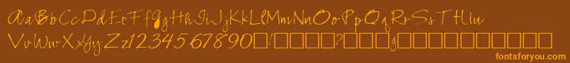 Police RemstaRegular – polices orange sur fond brun