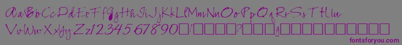 Шрифт RemstaRegular – фиолетовые шрифты на сером фоне