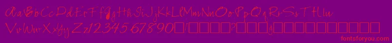 RemstaRegular Font – Red Fonts on Purple Background