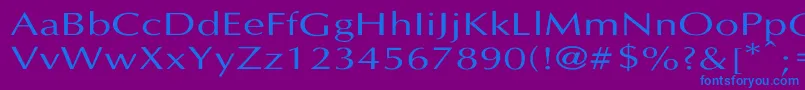 Lastunif Font – Blue Fonts on Purple Background