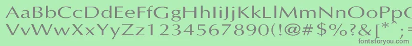 フォントLastunif – 緑の背景に灰色の文字