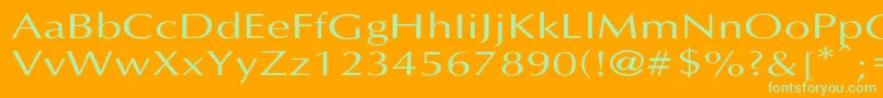 Lastunif-fontti – vihreät fontit oranssilla taustalla