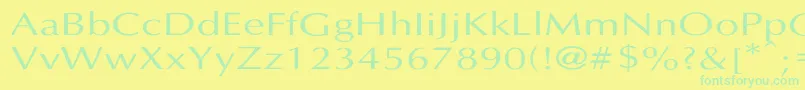 Police Lastunif – polices vertes sur fond jaune