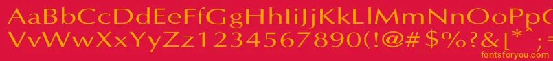 Lastunif Font – Orange Fonts on Red Background
