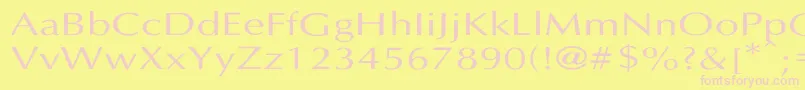 Lastunif Font – Pink Fonts on Yellow Background