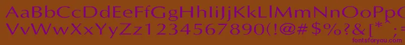 Lastunif Font – Purple Fonts on Brown Background