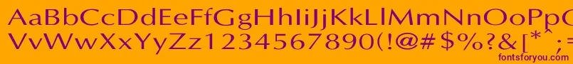 Lastunif Font – Purple Fonts on Orange Background