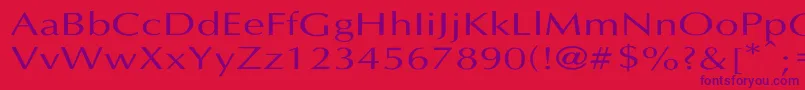 Lastunif Font – Purple Fonts on Red Background