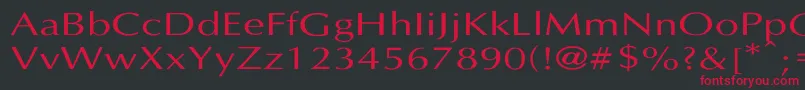 Lastunif Font – Red Fonts on Black Background