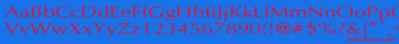 Lastunif Font – Red Fonts on Blue Background