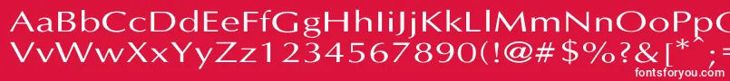 フォントLastunif – 赤い背景に白い文字