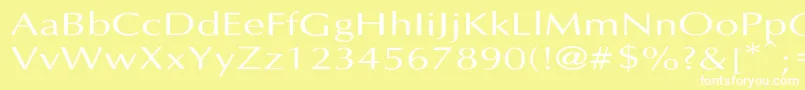 Lastunif Font – White Fonts on Yellow Background