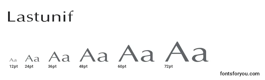 Lastunif Font Sizes