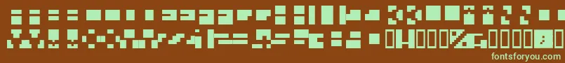 Шрифт Caracterielle – зелёные шрифты на коричневом фоне