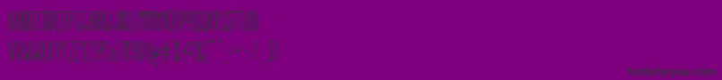 AracneUltraCondensedRegular-fontti – mustat fontit violetilla taustalla