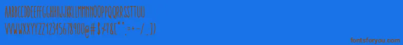 Шрифт AracneUltraCondensedRegular – коричневые шрифты на синем фоне