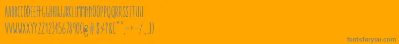 フォントAracneUltraCondensedRegular – オレンジの背景に灰色の文字