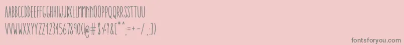 フォントAracneUltraCondensedRegular – ピンクの背景に灰色の文字
