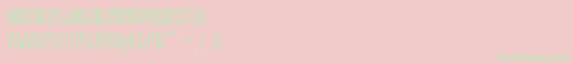 フォントAracneUltraCondensedRegular – ピンクの背景に緑の文字