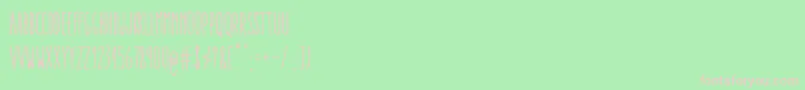 フォントAracneUltraCondensedRegular – 緑の背景にピンクのフォント