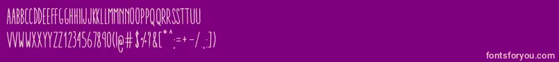 Czcionka AracneUltraCondensedRegular – różowe czcionki na fioletowym tle