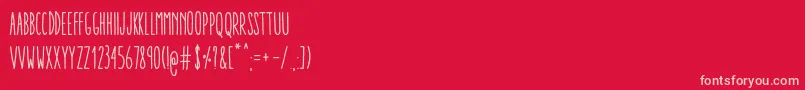 フォントAracneUltraCondensedRegular – 赤い背景にピンクのフォント