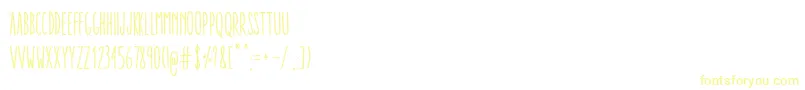 AracneUltraCondensedRegular-Schriftart – Gelbe Schriften