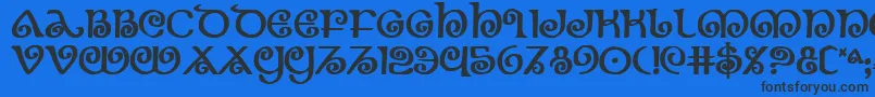 TheShireBold Font – Black Fonts on Blue Background