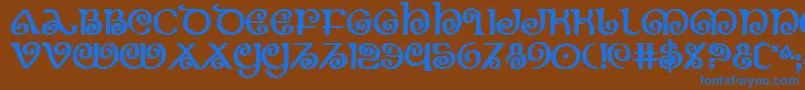 TheShireBold Font – Blue Fonts on Brown Background