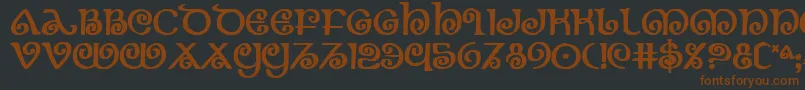 TheShireBold Font – Brown Fonts on Black Background