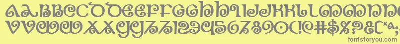 TheShireBold Font – Gray Fonts on Yellow Background