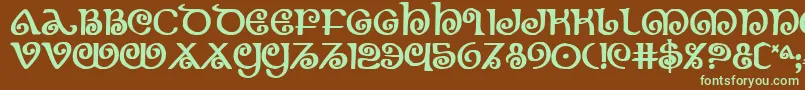 TheShireBold Font – Green Fonts on Brown Background