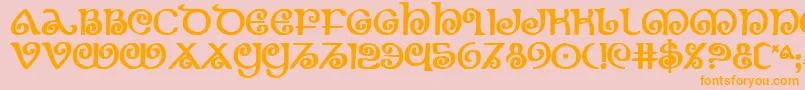 TheShireBold Font – Orange Fonts on Pink Background