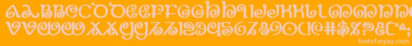 TheShireBold Font – Pink Fonts on Orange Background