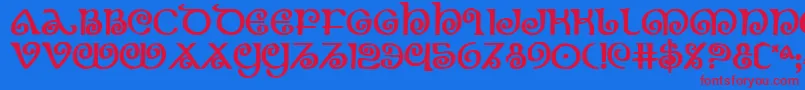 TheShireBold Font – Red Fonts on Blue Background