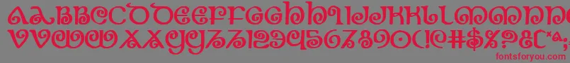 TheShireBold Font – Red Fonts on Gray Background
