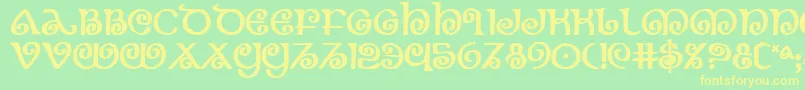 TheShireBold Font – Yellow Fonts on Green Background