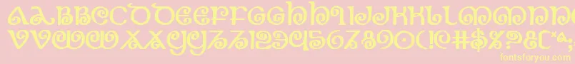 TheShireBold Font – Yellow Fonts on Pink Background
