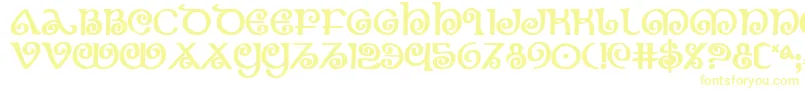 TheShireBold Font – Yellow Fonts on White Background