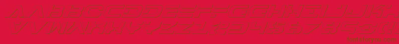 7thServiceOutlineItalic Font – Brown Fonts on Red Background