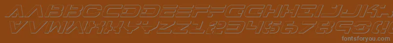Шрифт 7thServiceOutlineItalic – серые шрифты на коричневом фоне