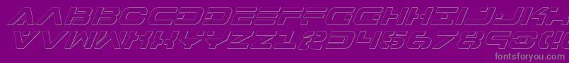 7thServiceOutlineItalic Font – Gray Fonts on Purple Background