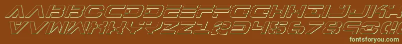 Шрифт 7thServiceOutlineItalic – зелёные шрифты на коричневом фоне