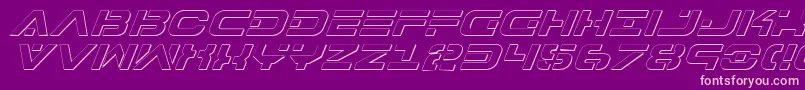 7thServiceOutlineItalic Font – Pink Fonts on Purple Background