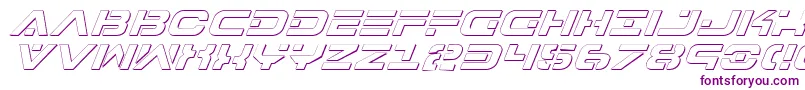7thServiceOutlineItalic Font – Purple Fonts on White Background