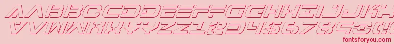 7thServiceOutlineItalic Font – Red Fonts on Pink Background