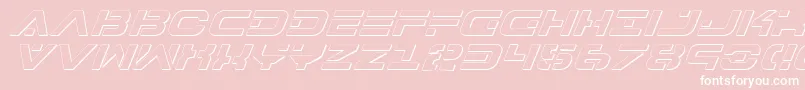 7thServiceOutlineItalic Font – White Fonts on Pink Background