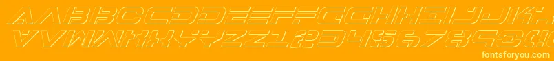 7thServiceOutlineItalic Font – Yellow Fonts on Orange Background