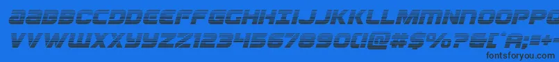 Ozdagradital Font – Black Fonts on Blue Background